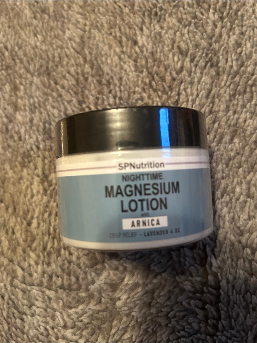 SPNutrition Nighttime Magnesium Lotion with Arnica - Blue